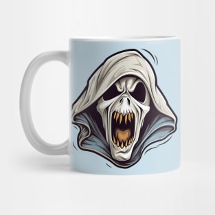 Ghostface inspired monster with white hood Mug